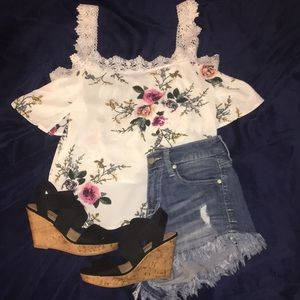 lace floral top